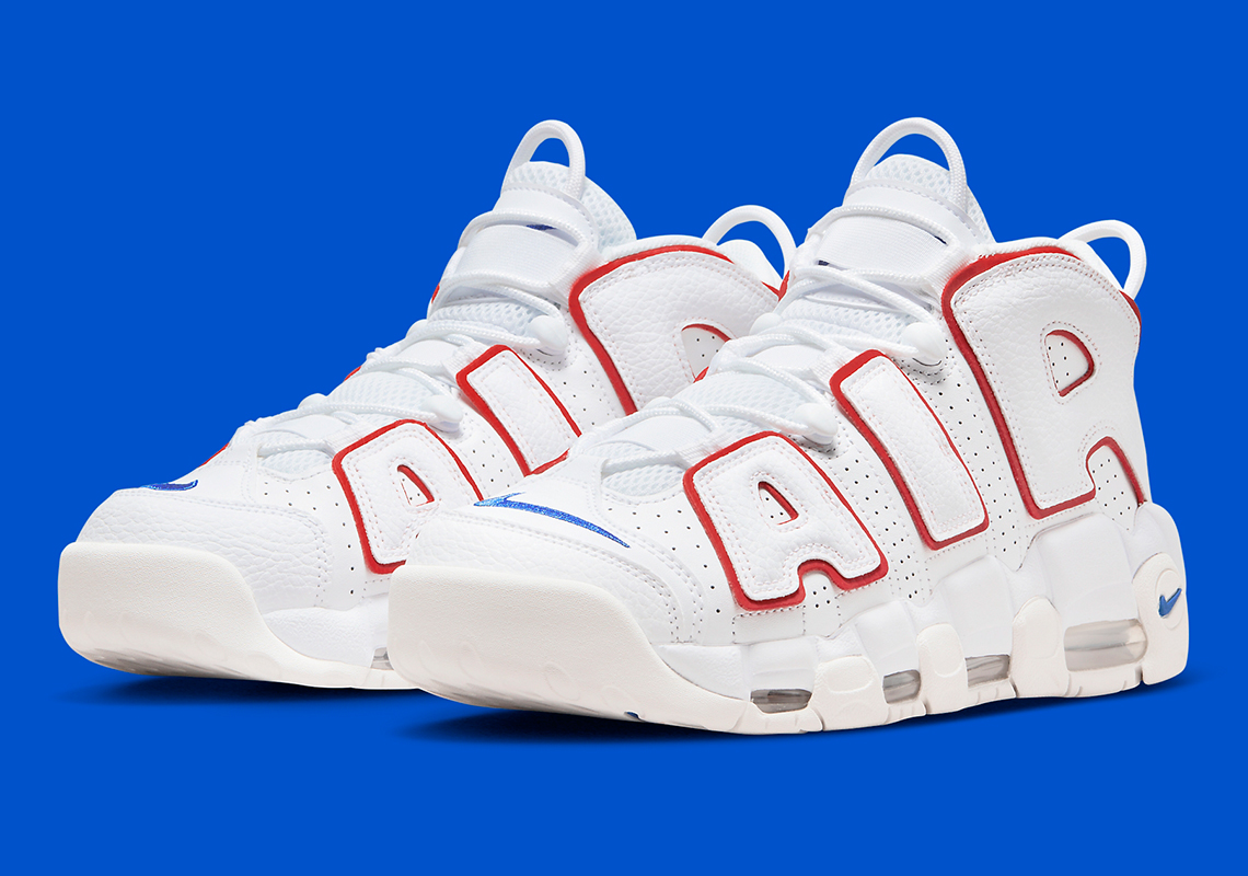 Nike Air More Uptempo 96 White Red Blue