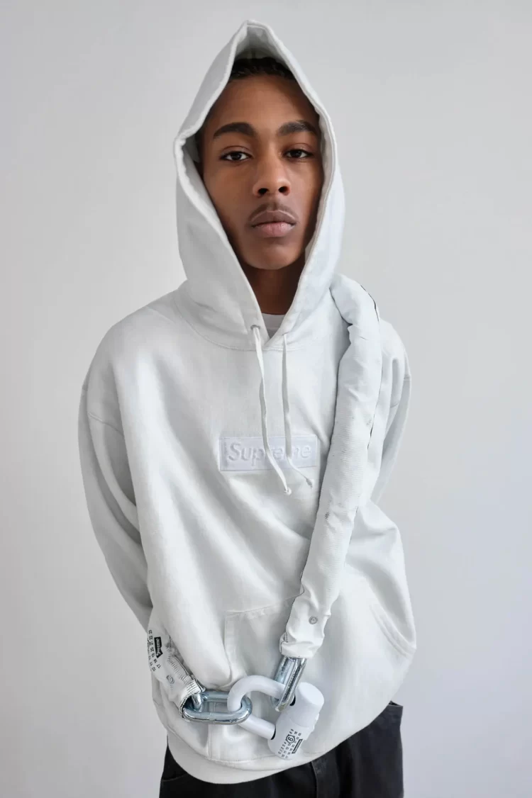 Supreme x MM6 Maison Margiela Box Logo Hoodie