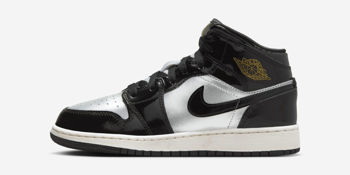 Air Jordan 1 Mid SE GS Black / Metallic Gold FZ3938-001