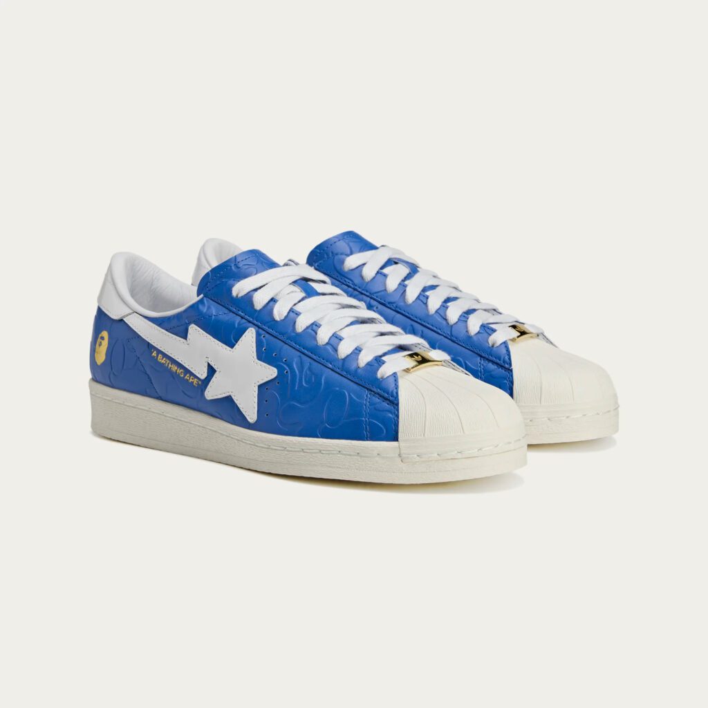 BAPE x Adidas Superstar V Blue JR2702 Release Date March 2025