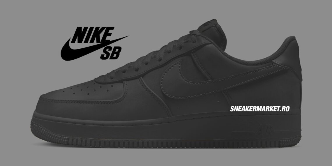 Nike SB x Nike Air Force 1 Low SP Triple Black IW8068-001 Release Date 2026