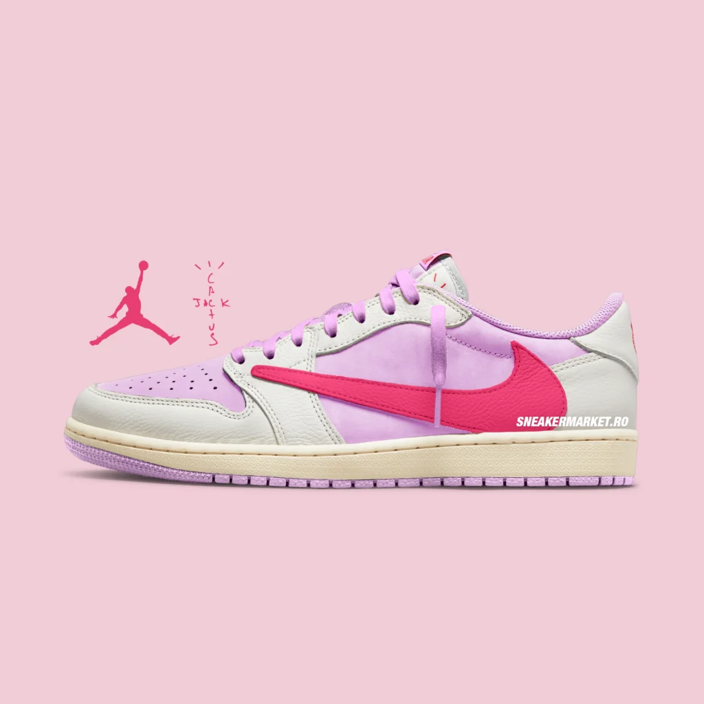Travis Scott x Air Jordan 1 Retro Low OG Sail & Shy Pink IQ7604-101 Release Date Summer 2026